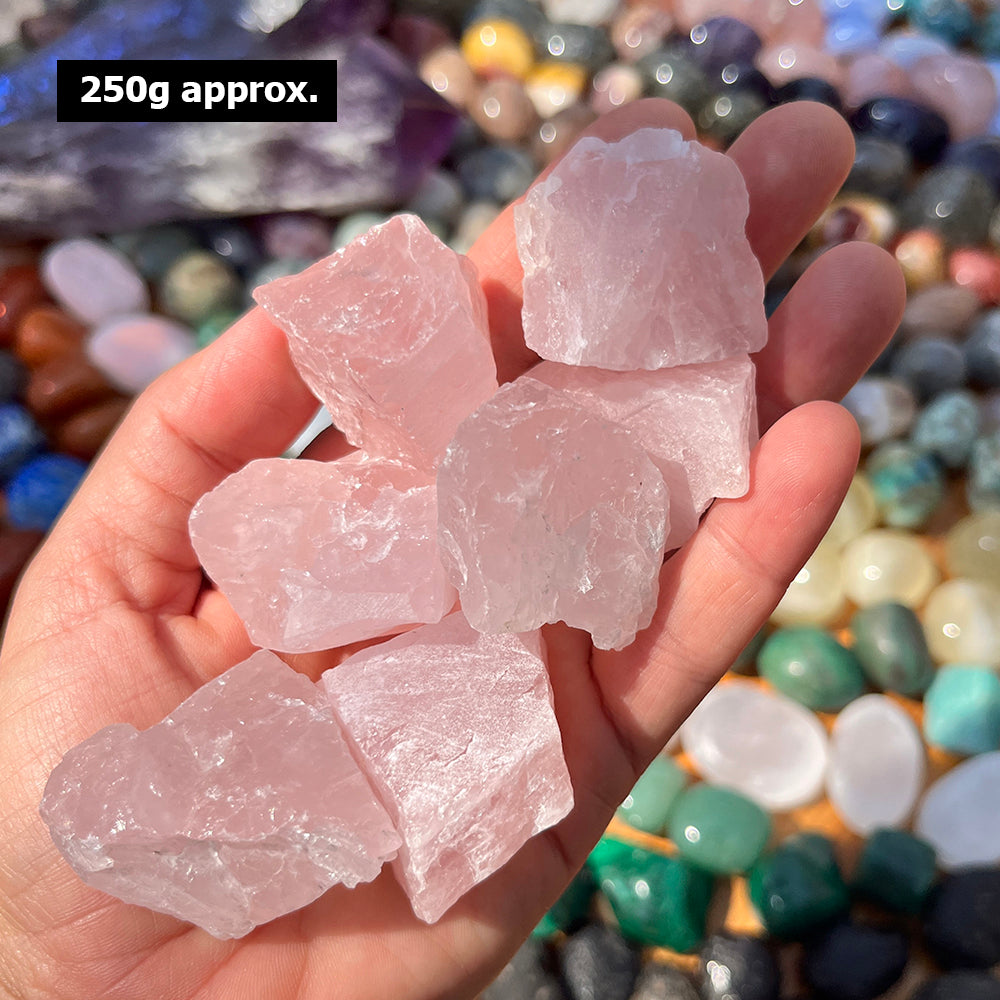 Rough Rose Quartz (250 Gram Lot - 0.55lb)