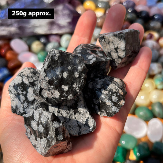 Rough Snowflake Obsidian (250 Gram Lot - 0.55lb)