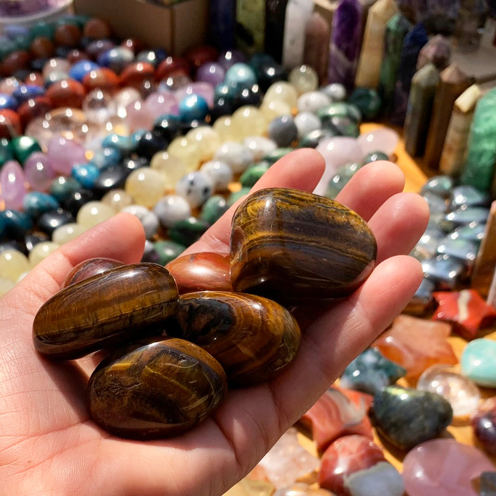 Tumbled Stone: Tiger's Eye (250 Gram Lot - 0.55lb)