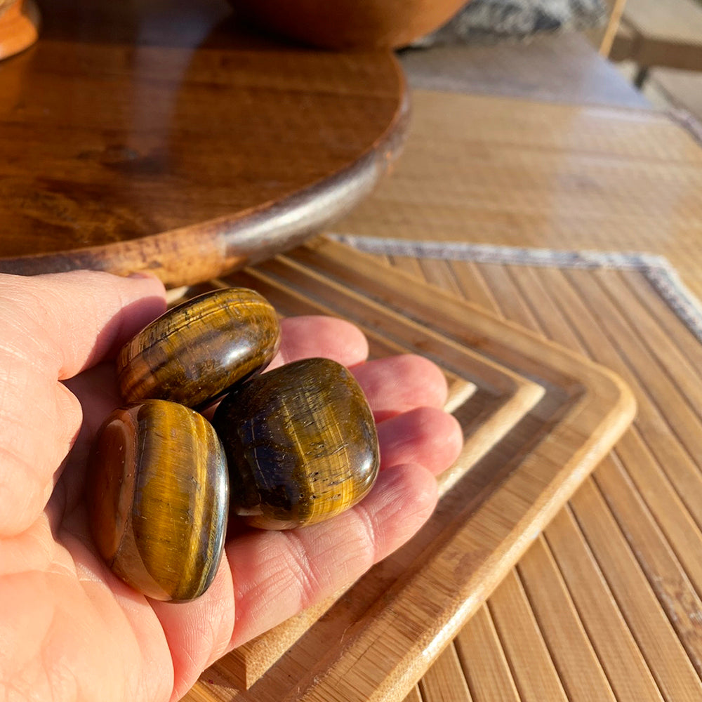 Tumbled Stone: Tiger's Eye (250 Gram Lot - 0.55lb)