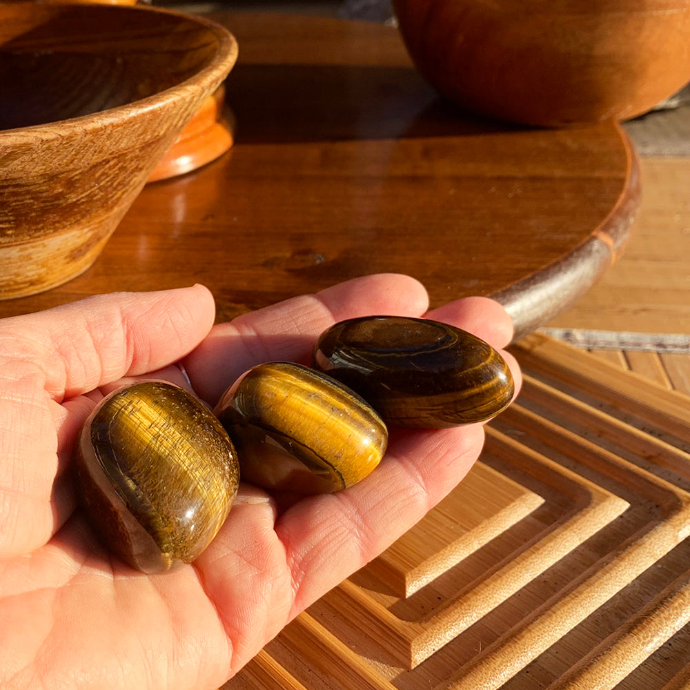 Tumbled Stone: Tiger's Eye (250 Gram Lot - 0.55lb)