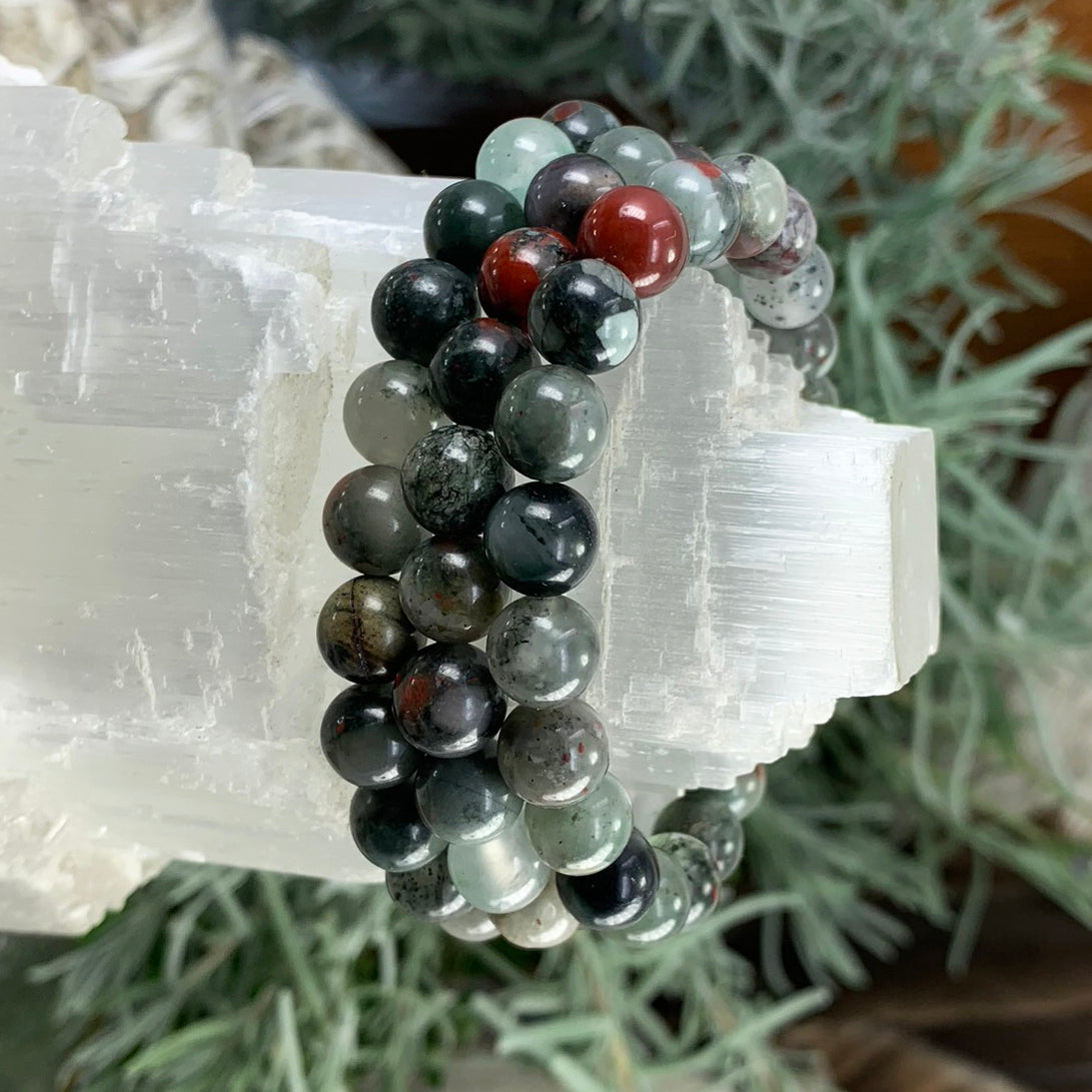 Mala Bracelet: African Bloodstone