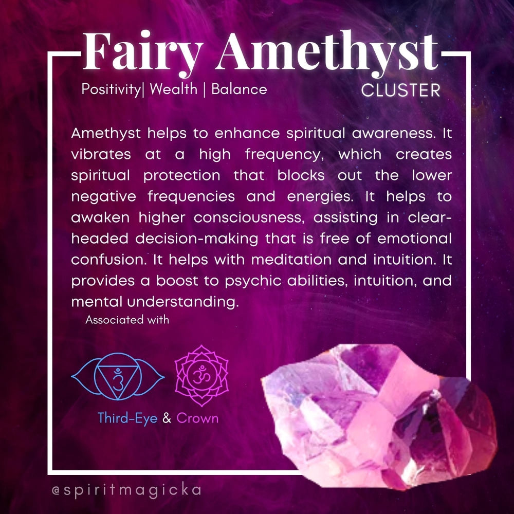 Amethyst Fairy Cluster - clustergeode