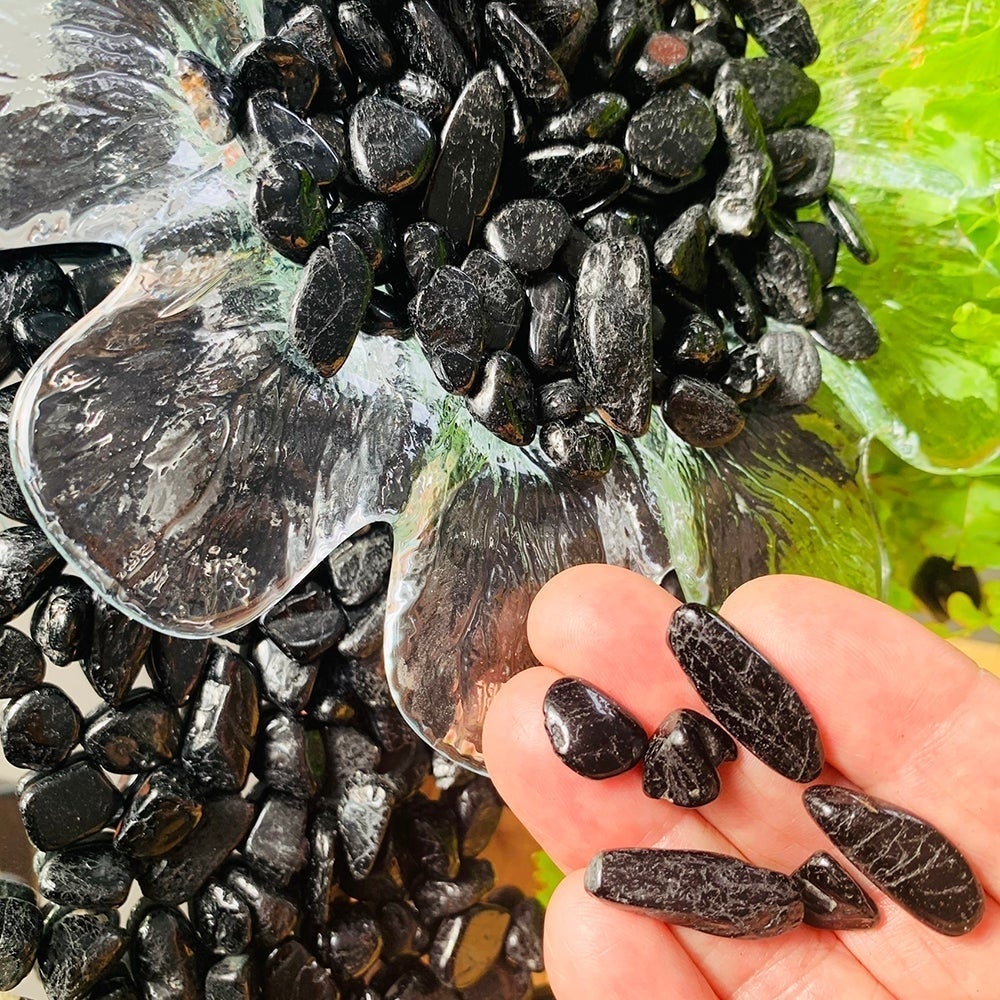 WORKING ON Tourmaline Pebble Gemstones - tumbledstone