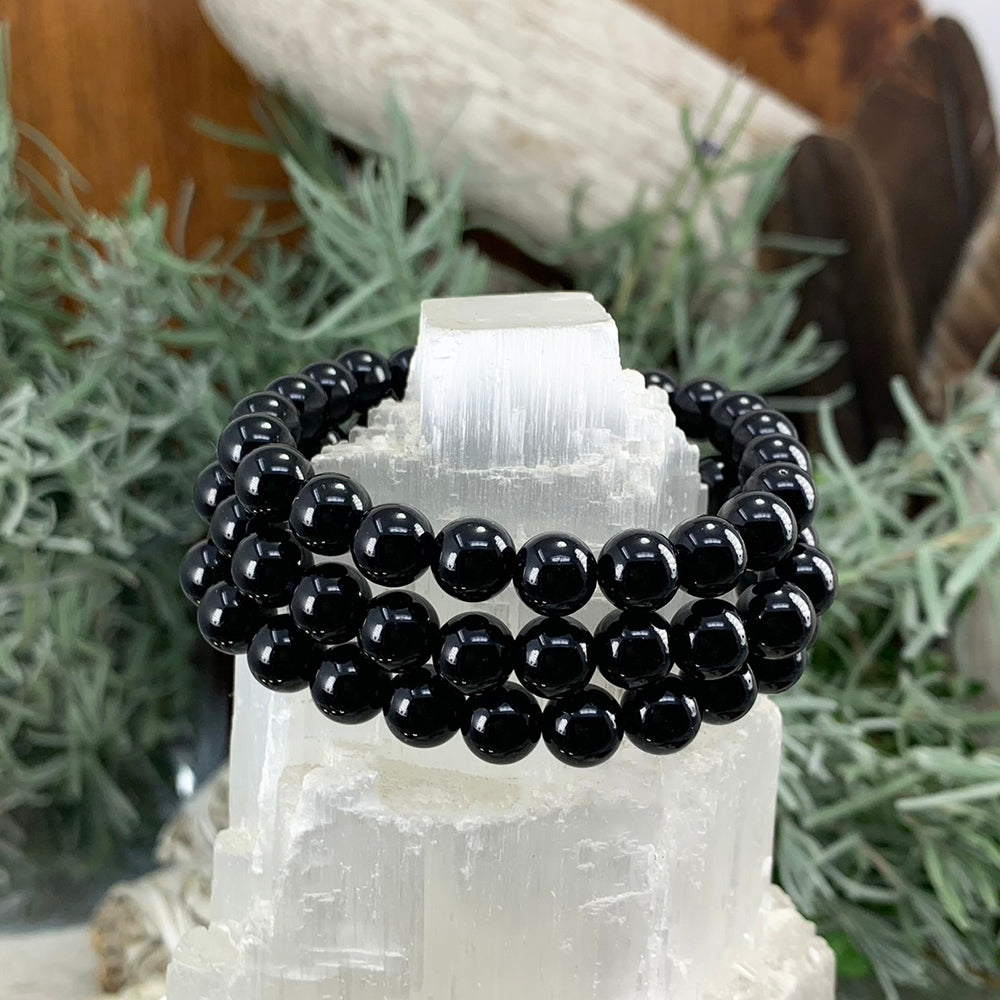 Mala Bracelet: Black Obsidian