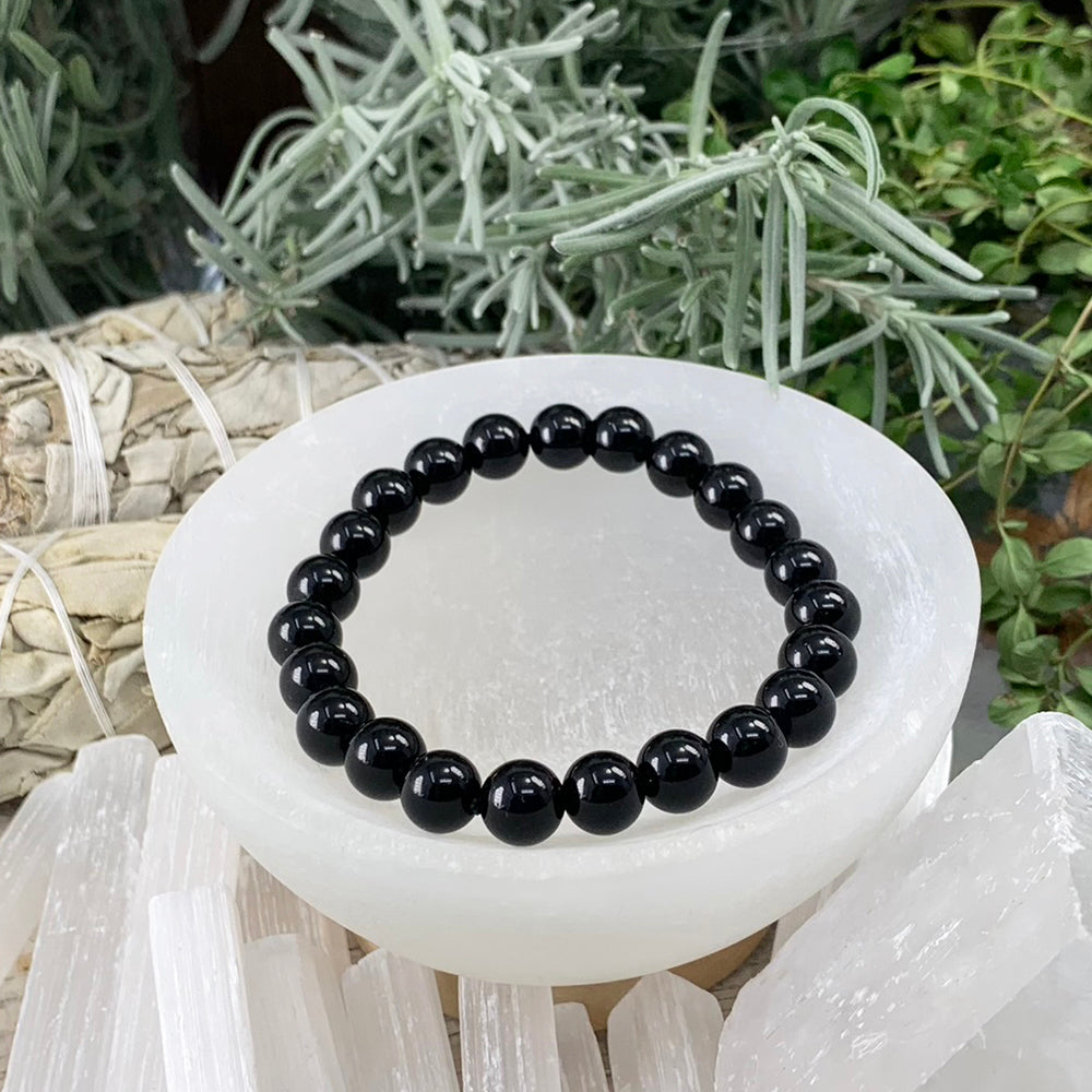 Mala Bracelet: Black Obsidian