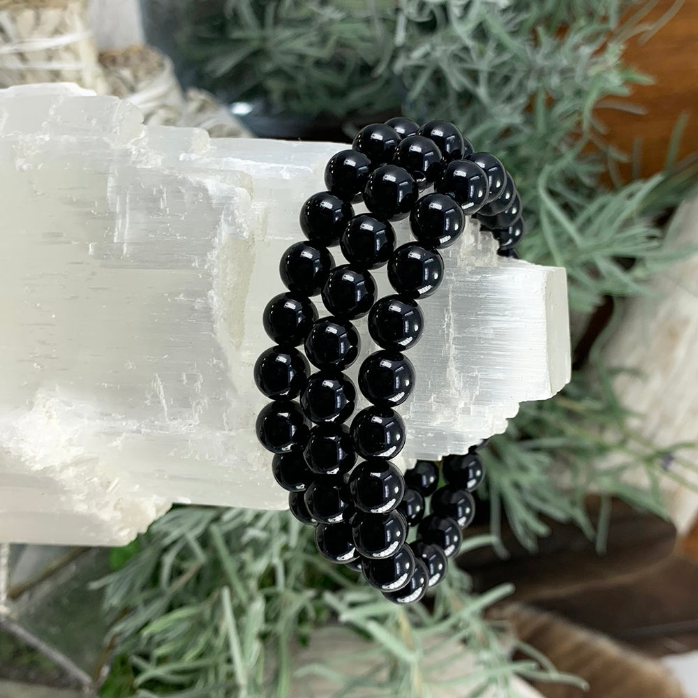 Mala Bracelet: Black Obsidian