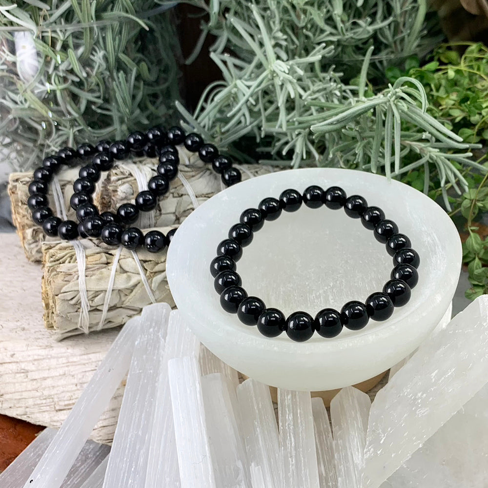 Mala Bracelet: Black Obsidian