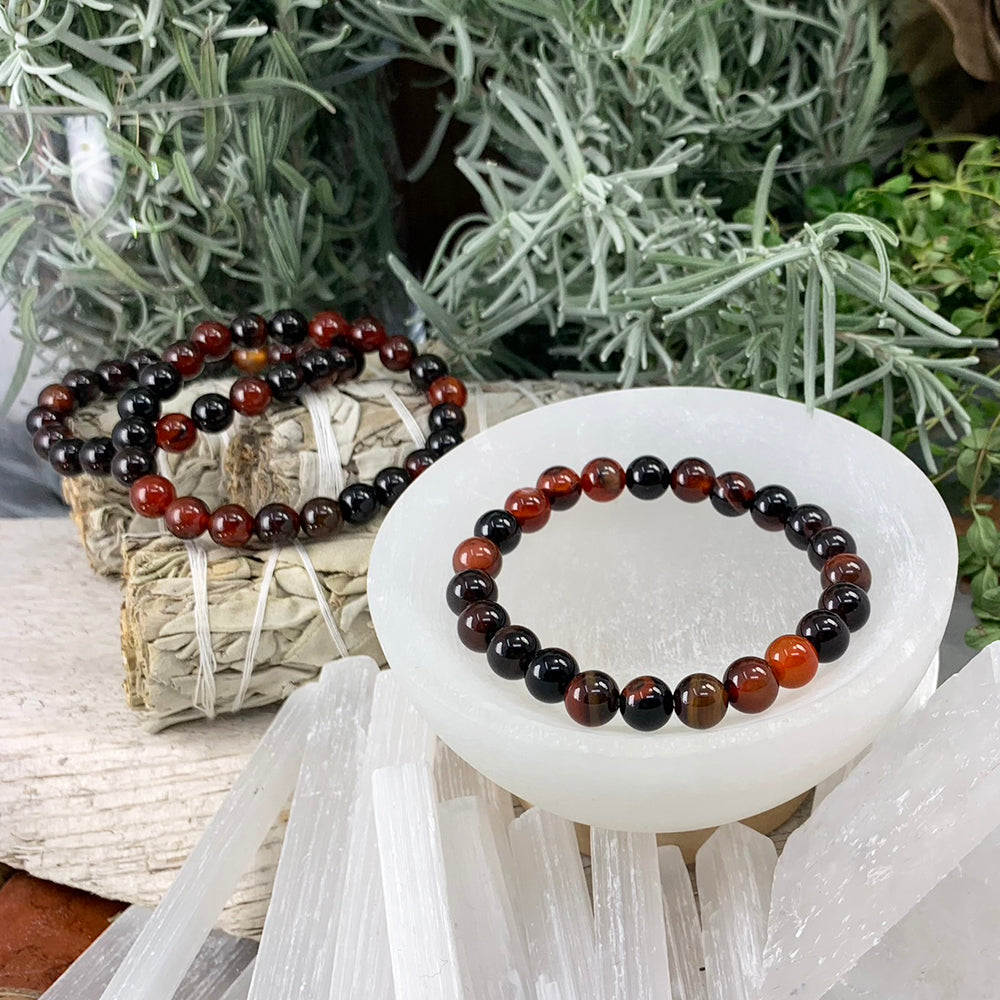 Mala Bracelet: Black Stripe Agate