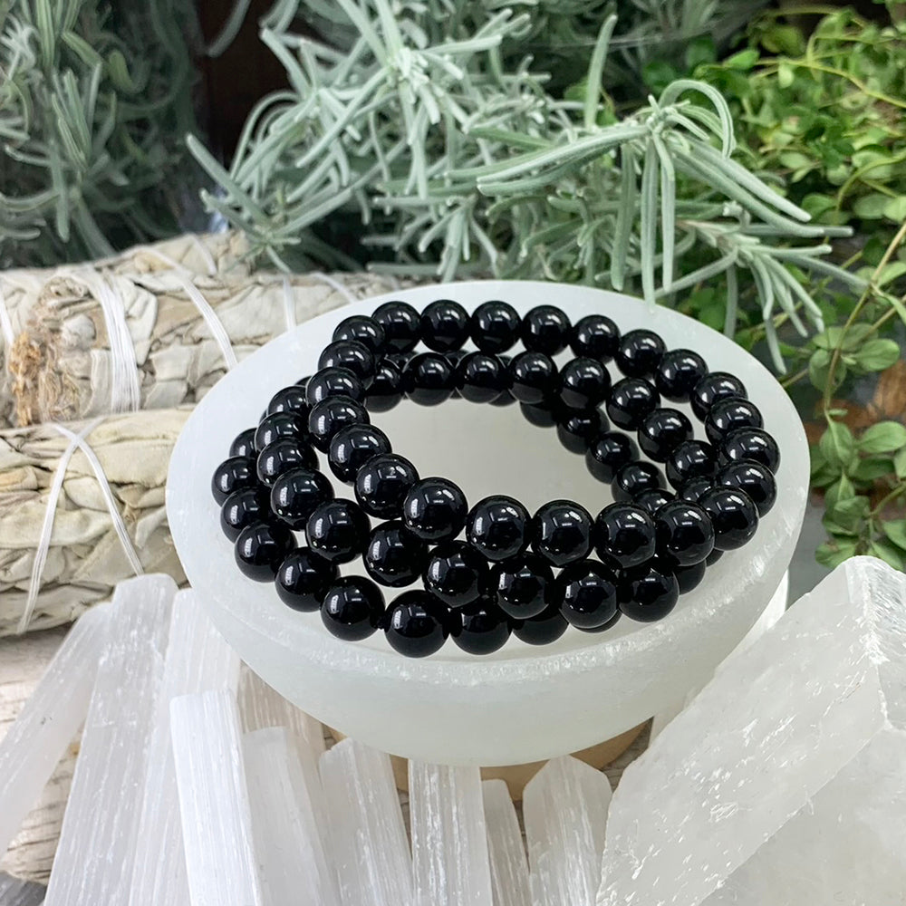 Mala Bracelet: Black Obsidian