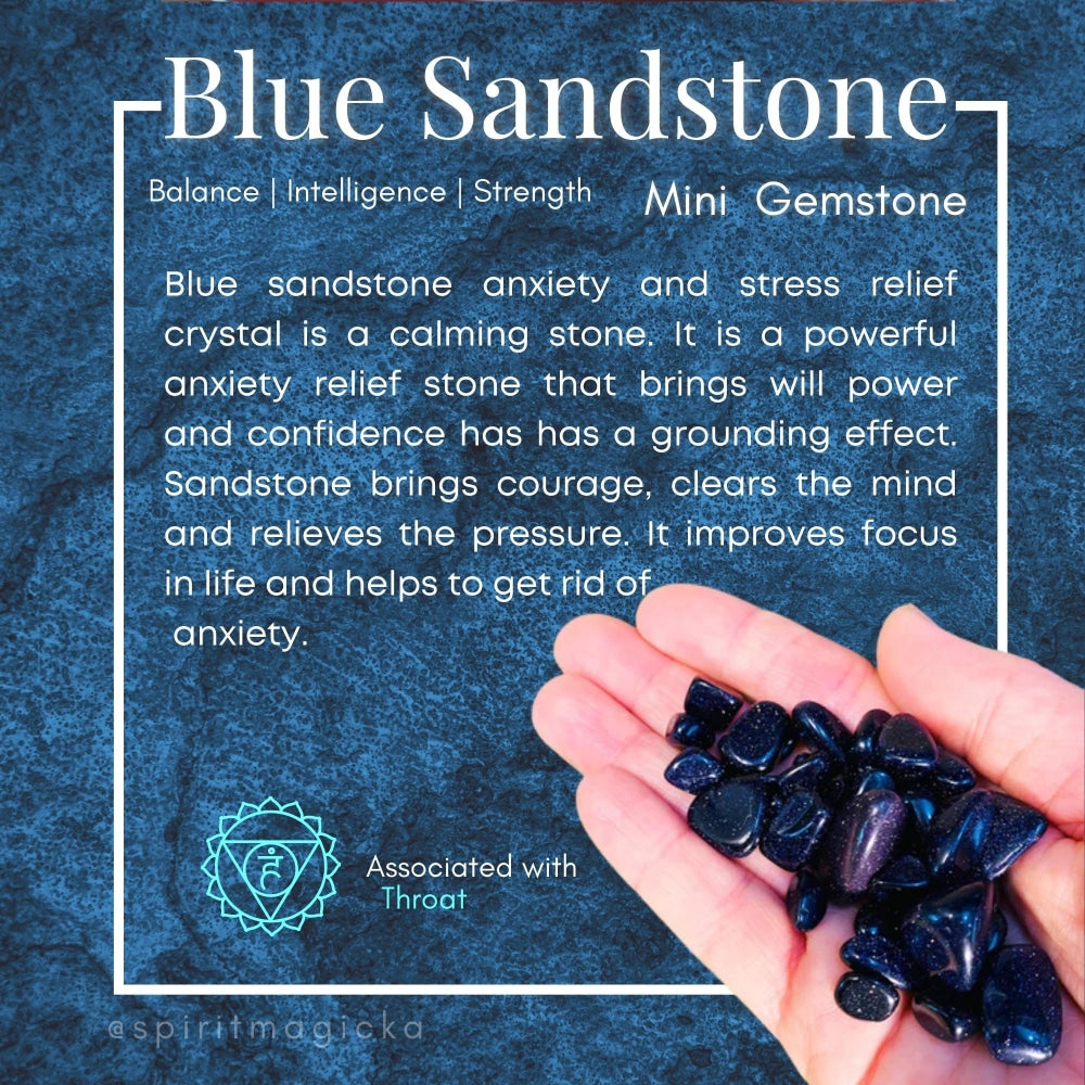 Blue Sandstone Mini Gemstones (50 Gram / 1.7oz. Lot)