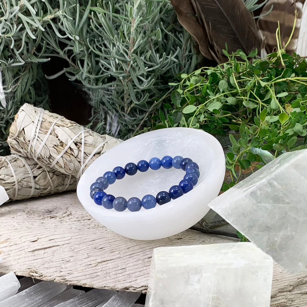 Mala Bracelet: Blue Aventurine