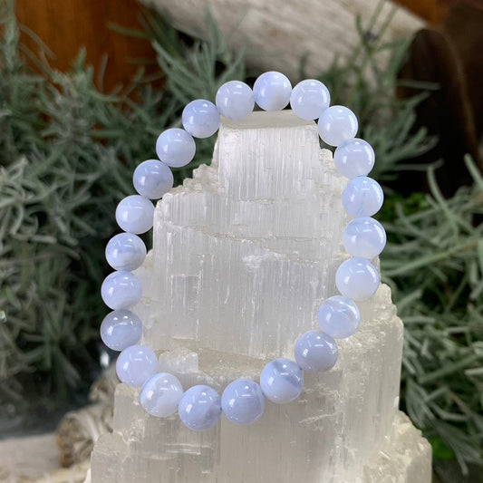 Mala Bracelet: Blue Lace Agate