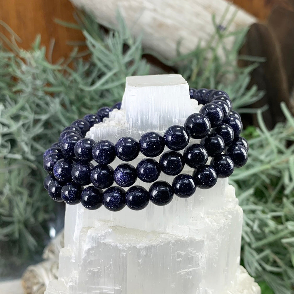 Mala Bracelet: Blue Sandstone