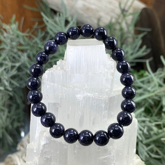 Mala Bracelet: Blue Sandstone