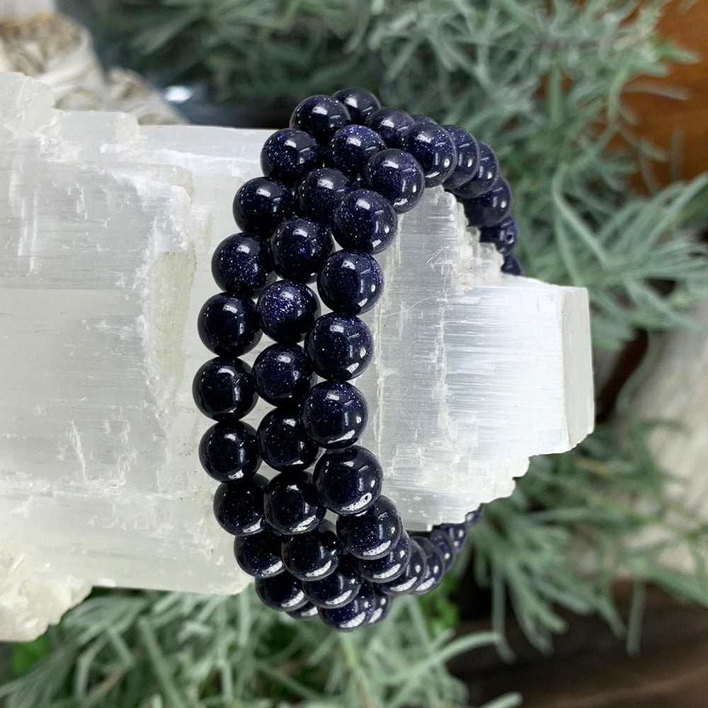 Mala Bracelet: Blue Sandstone