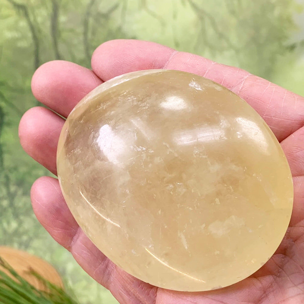 Palmstone: Honey Calcite