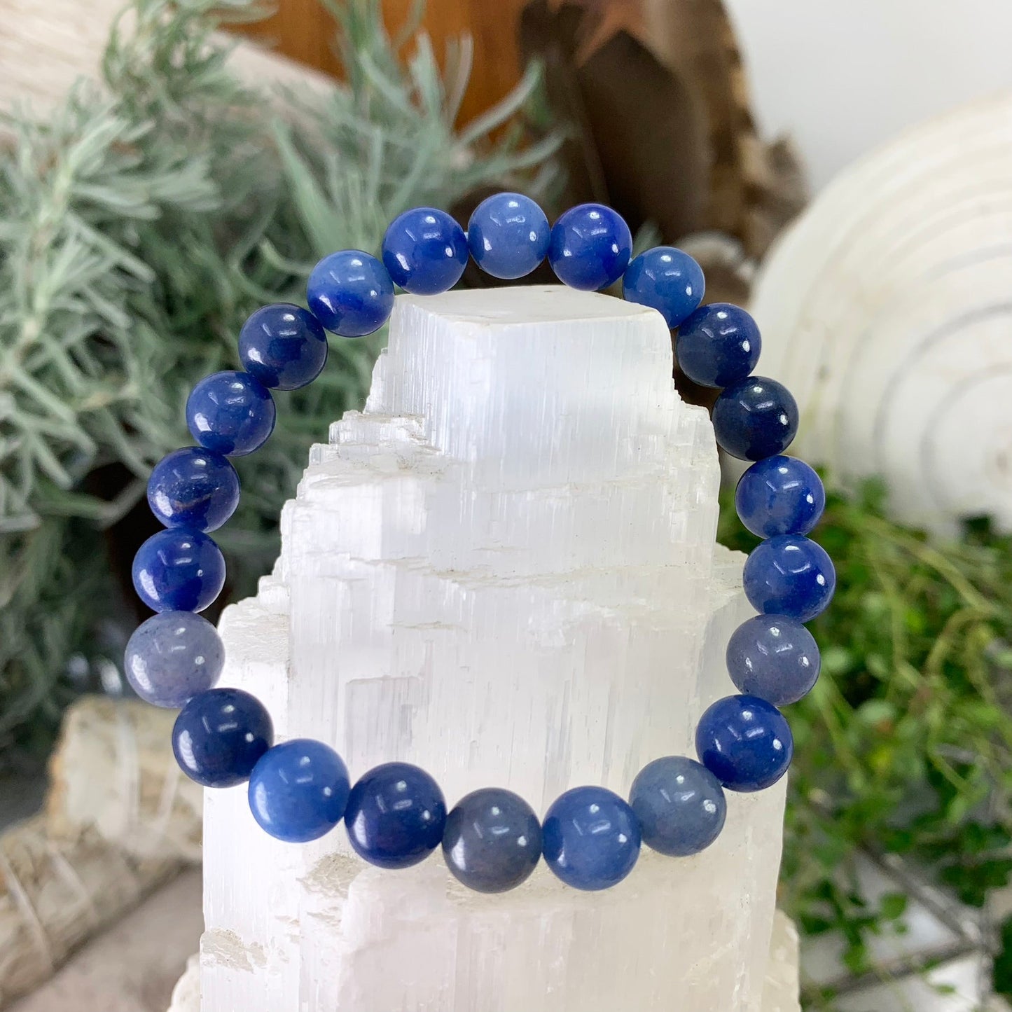 Mala Bracelet: Blue Aventurine