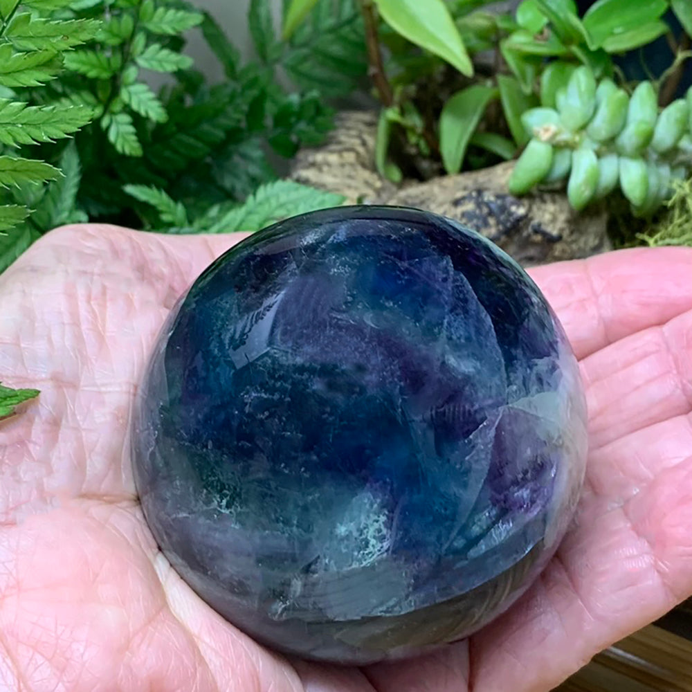 Medium Sphere: Multicolor Fluorite