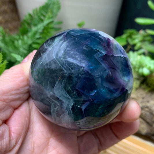 Medium Sphere: Multicolor Fluorite