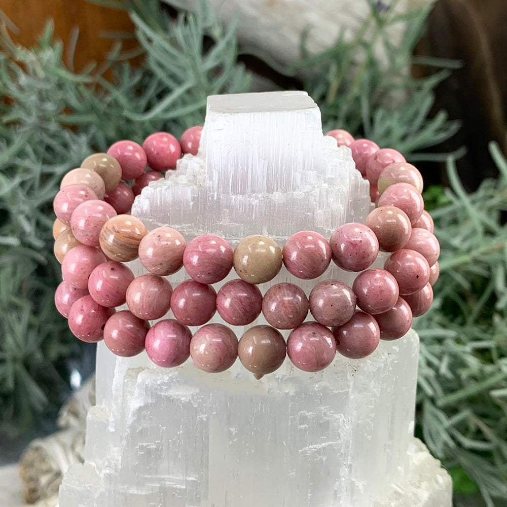 Mala Bracelet: Pink Rhodonite