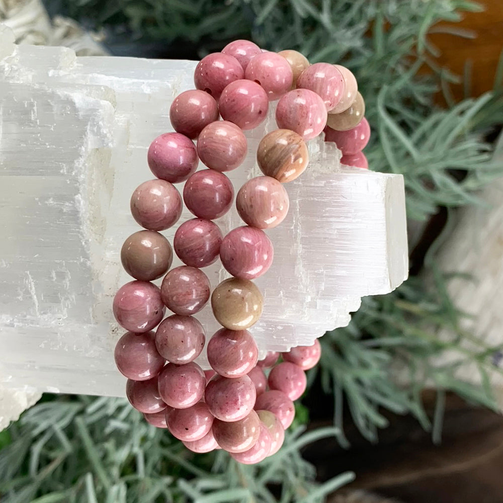 Mala Bracelet: Pink Rhodonite