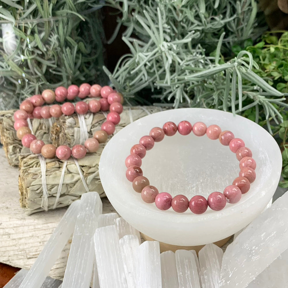 Mala Bracelet: Pink Rhodonite