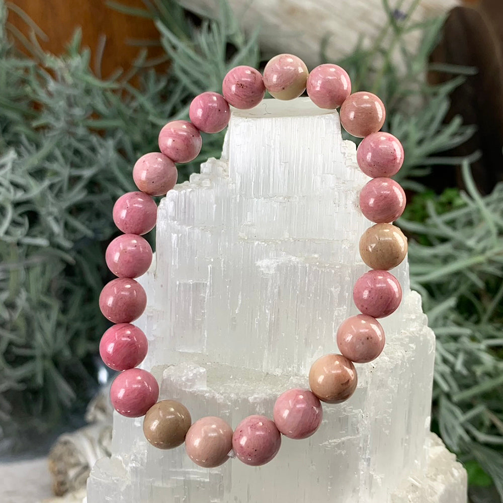 Mala Bracelet: Pink Rhodonite