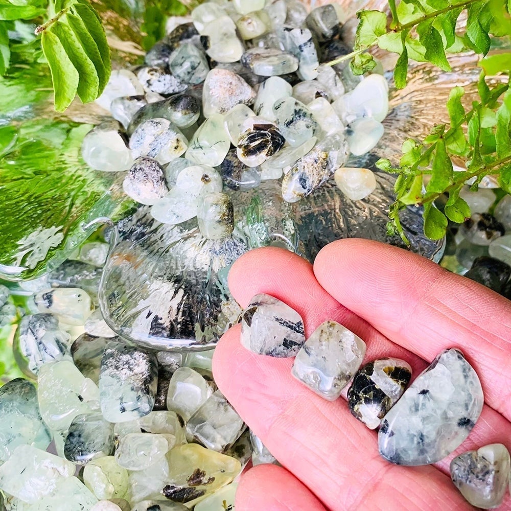 WORKING ON Name? Prehnite Pebble Stones - tumbledstone