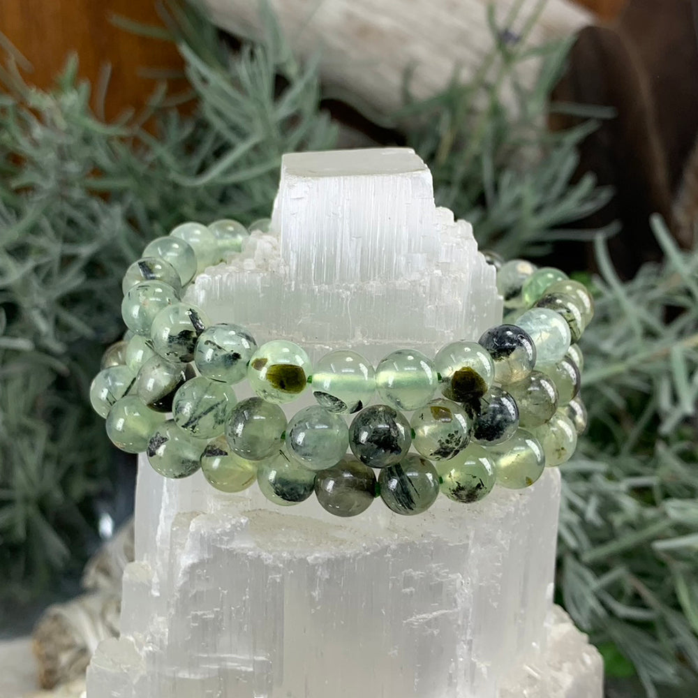 Mala Bracelet: Prehnite