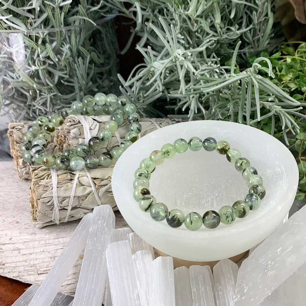 Mala Bracelet: Prehnite