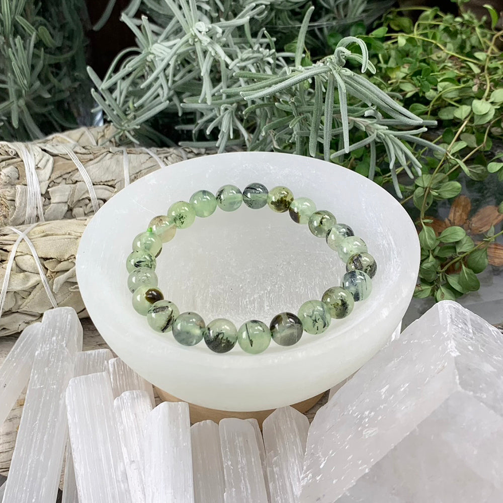 Mala Bracelet: Prehnite