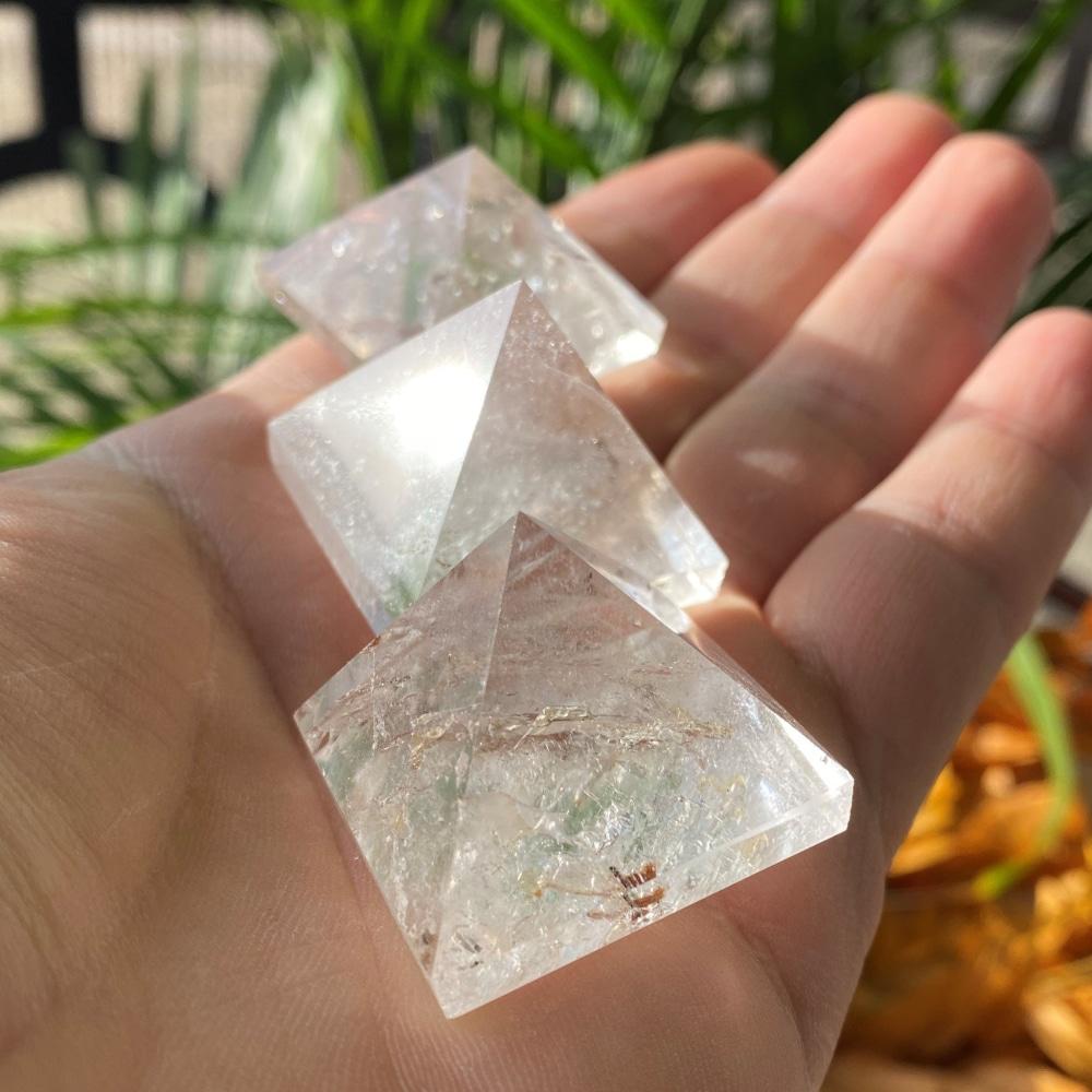 Pyramidal Quartz Small Pyramid: Quartz – Wholesale Crystal Club