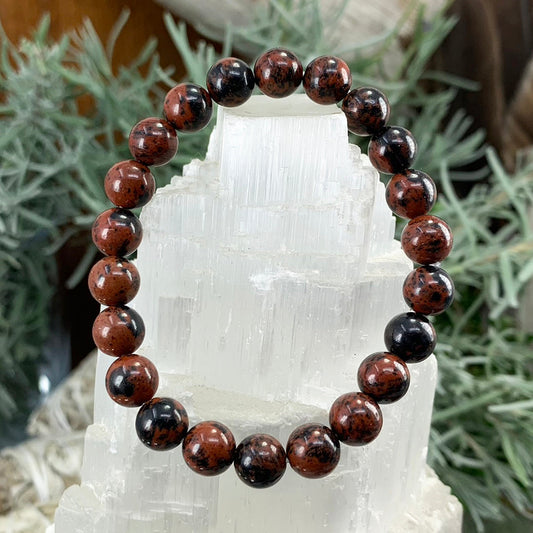 Mala Bracelet: Red Obsidian