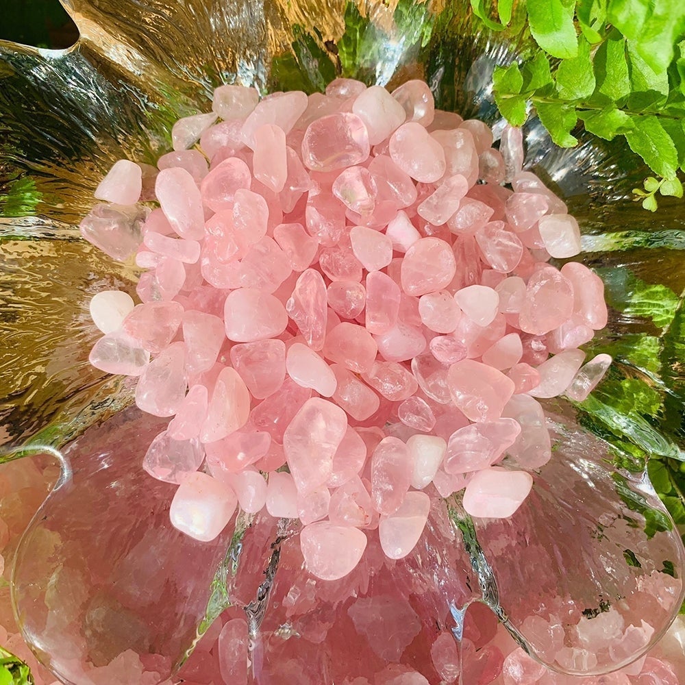 WORKING ON Rose Quartz Pebble Stones - tumbledstone