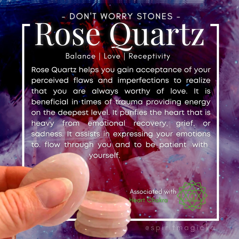 Rose Quartz Worry Stone - worrystone