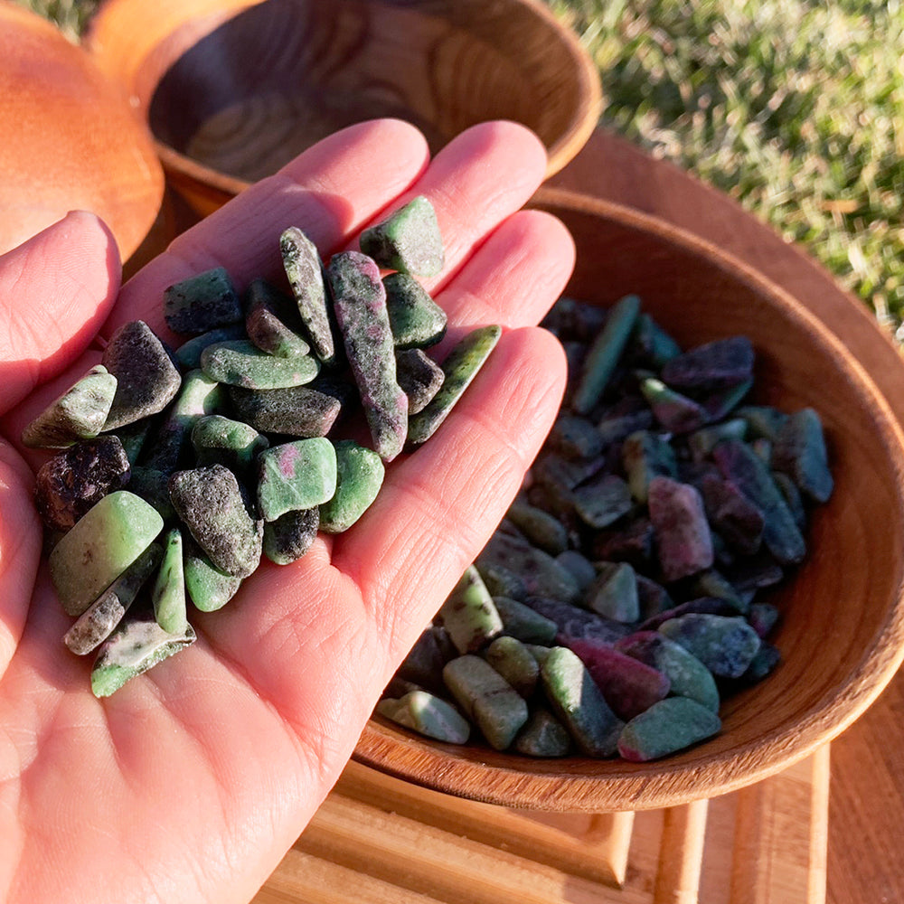 Mini Gemstones: Ruby In Zoisite (50 Gram / 1.7oz. Lot)