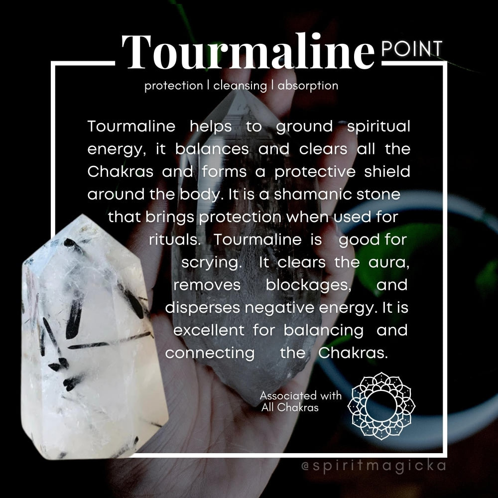 Tourmalinated Point - wand